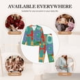 thumbnail image 7 of Lsque Ho Ho Ho Pattern Long Sleeve Pajama Set for Women - Soft 2-Piece Sleepwear and Loungewear Set with Pockets, Comfy Nightwear-XX-Large, 7 of 7