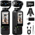thumbnail image 1 of Cámara de Acción de Bolsillo de Mano, Pantalla HD de 1.97 Pulgadas, Lente Giratoria de 180° y 90° con Luz de Relleno, Cámara Mini Vlog HD 1080P, Compatible con Montaje de Trípode para Bicicleta para, 1 of 8