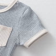 thumbnail image 4 of StylesILove Baby Boys Girls Contrast Binding Solid Top & Shorts 2pcs Unisex Toddler Ribbed Short Sleeve Cotton Summer Outfit (Grey, 24 Months), 4 of 8