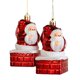 thumbnail image 1 of Decoración navideña con forma de hongo de Gardenne, colgante navideño de búho, exquisito juego de colgantes navideños, adorno colgante para árbol de Navidad de Papá Noel para decoración festiva., 1 of 8