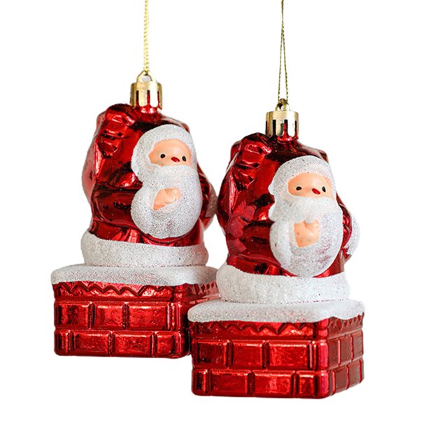 Decoración navideña con forma de hongo de Gardenne, colgante navideño de búho, exquisito juego de colgantes navideños, adorno colgante para árbol de Navidad de Papá Noel para decoración festiva.