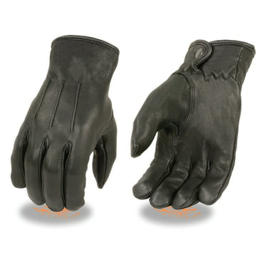 Milwaukee Leather Men’s Premium Leather Riding Glove w/ Gel Pam & Flex  Knuckles