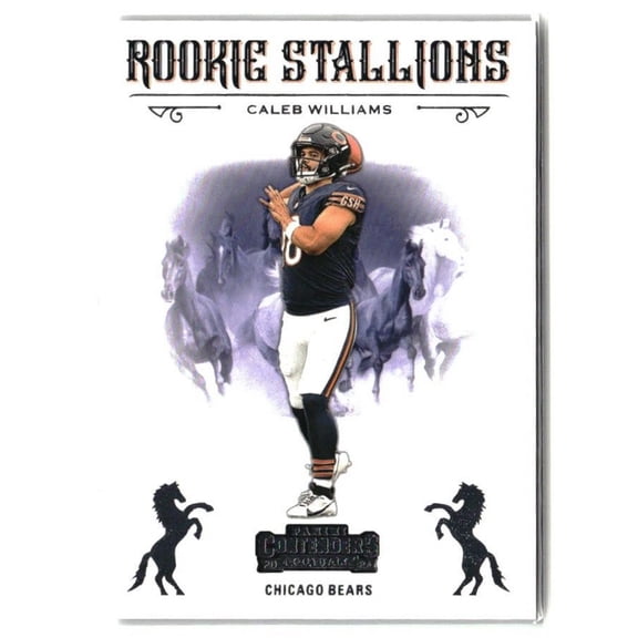 2024 Panini Contenders Caleb Williams #1 Rookie Stallions Bears QB1 Football Card Chicago Bears NFL Football Trading Card