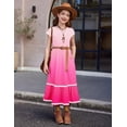thumbnail image 3 of Arshiner Girls Summer Maxi Dresses Short Sleeve Casual Flowy Tiered A-Line Dress with Pockets, 3 of 6