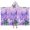 Urple Butterfly Flower, variant on White Butterfly Black Pattern Hooded Bath Towel,50"x30" for Ages 3 To 12 Kids, Quick Dry Lightweight Soft Microfiber Hood Beach Towel Cover Up for Kids