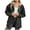 Black, variant on Womens Denim Jacket Fall Casual Long Sleeve Hooded Jean Jackets Vintage Button down Coats with Pockets