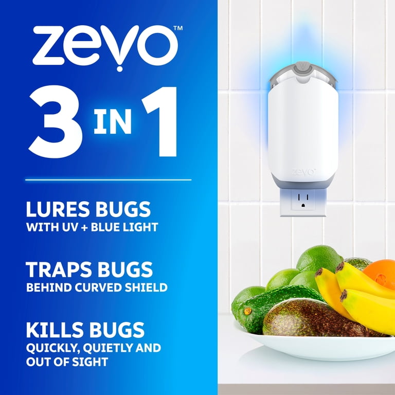 Zevo Indoor Flying Insect Trap, House, Fruit, Gnat Trap with