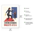 thumbnail image 2 of Jerome Robbins Ballets USA - Vintage Dance Poster by H. Suceska c.1959 - Bamboo Fine Art 290gsm Paper (Unframed) 12x16in, 2 of 4