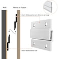 thumbnail image 3 of French Cleat Picture Hanger, Aluminum Z Hanger Interlocking Wall Mounting Bracket Hardware Kit Z Clips for Hanging Wall Painting, Mirrors, Panels, Artwork, Cabinet, Whiteboard (2inch-6Pairs), 3 of 3