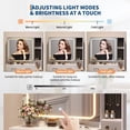thumbnail image 6 of Luku Makeup Vanity Set with Mirror & Lights, 5 Drawers, Stool & Power Outlet, White, 6 of 7