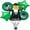 Green, variant on PMU Graduation Jumping Smiley Grad Balloon Bouquet | Jumping Grad Mylar Balloons | Jump for Joy Graduation Smiley Grad Balloon | Grad Foil Balloons | Green (5/Pkg) Pkg/1
