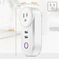thumbnail image 1 of Enchufe inteligente Wi-Fi con 2 puertos USB, mini enchufes inteligentes Wifi para EE. UU., 1 of 5