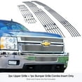 thumbnail image 3 of APS Compatible with Chevy Silverado 2500HD 3500HD 2011-2014 Stainless Billet Grille Grill Combo C61031S, 3 of 7