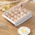 thumbnail image 1 of organization and storage,Box Organizer Plastic Grids 20 Storage Holder Eggs Refrigerator Box Container Kitchen，Dining & Bar,White, 1 of 5