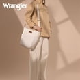 thumbnail image 3 of Wrangler Large Crossbody Bag for Women Vegan Leather Cross Body Purse with Guitar Strap, Beige, 3 of 7