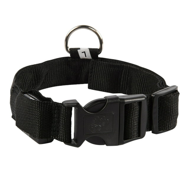SLYNSHome Collier pour Chien, Collier Lumineux Réglable Rechargeable USB Super Lumineux Sécurité pour Chiens - Noir