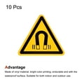 thumbnail image 3 of Uxcell Triangle Beware of The Magnetic Field Warning Sign Self Adhesive 40mm 10Pcs, 3 of 4