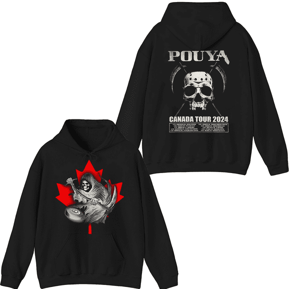 Pouya Merch Grim Reaper Tour Hoodie Hoodies Fashion Men Women Long Sleeve Pullover Graphic Top