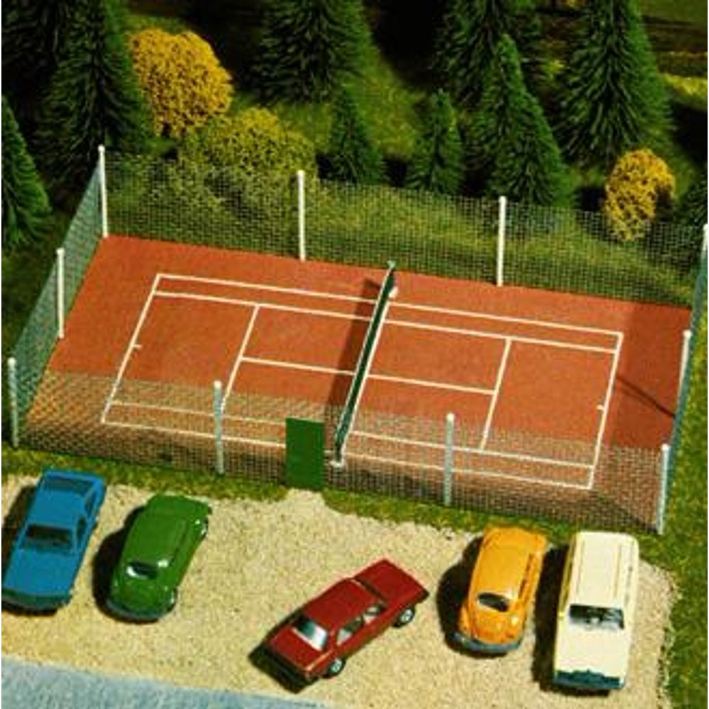 Noch 34180 N Scale Tennis Court Kit with Net and Fence
