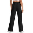 thumbnail image 4 of FAIWAD Girls Cargo Sweatpants Elastic Waist Wide Leg Joggers with Pockets Kids Causal Workout Pants Activewear, 4 of 8