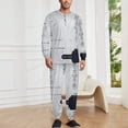 thumbnail image 2 of Boston Men's Pajama Set Sleepwear Pjs Lightweight Long Sleeve Crewneck Shirts and Bottoms Soft Comfy Sleep Sets 2XL, 2 of 5