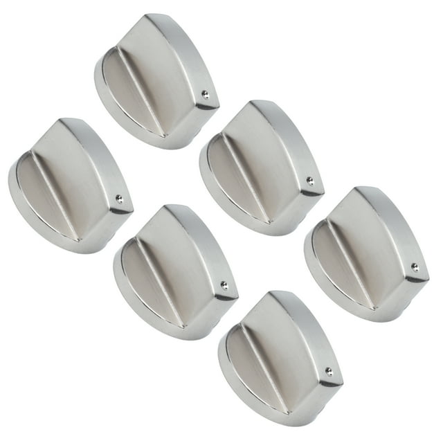 Control Knob, 6Pcs 8mm Rotate Knob Zinc Alloy Control Knob Replacement for Kitchen Range Gas Stove Microwave Oven
