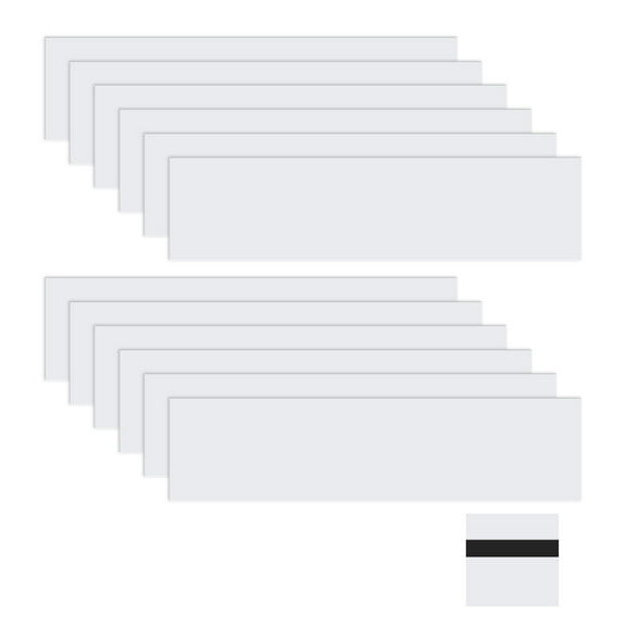 Uxcell 12-Pack Name Plate Engraving Blanks 1.3mm Thick 8x2 Inch White/Black