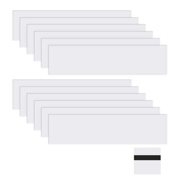 Uxcell 12-Pack Placas de Nombre en Blanco para Grabado 1.3mm de Grosor 8x2 Pulgadas Blanco/Negro