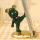 thumbnail image 5 of Escultura de oso 3D Soporte para teléfono móvil Estatuilla Soporte de dibujos animados Tabletas Soporte de soporte Animal hecho para escritorio patada verde Macarena Figuras de resina, 5 of 8