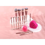 BS-MALL Makeup Brushes Stand Up Premium Synthetic Foundation Powder Concealers Eye Shadows Makeup 14 Pcs Brush Set,with Makeup sponge and Cleaner