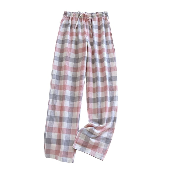 ABATAB Pajama Pants for Women Plaid Soft Lounge Comfy Sleepwear Drawstring Loose Fit Casual Pj Bottoms with Pockets