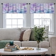 thumbnail image 5 of LALILO Kitchen Curtain Valance Triangle Watercolor Artwork Rod Pocket Window Curtain 52"x 18" Set of 2, 5 of 7