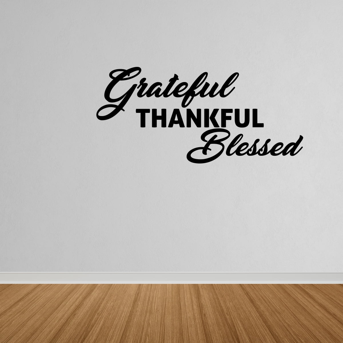 Wall Decal Quote Grateful Thankful Blessed Wall Art Decal Quote Words