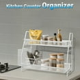 thumbnail image 5 of HOONGKAI Countertop Organizer, White Double Metal Shelf for Kitchen Spice Rack, Make Up Rack, Bathroom Counter Organizer, Sink Organizer, 5 of 8