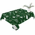 thumbnail image 2 of Green Christmas Table Cloth Waterproof Tablecloths, Xmas Tree Snowflakes Winter Holiday Tablecloth Dining Table Cover for Kitchen Party Tabletop Outdoor, Rectangle Tablecloth 60x84 Inch, 2 of 9