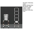 thumbnail image 4 of Fogcroll 12.5ft Multi-Purpose Collapsible Ladder Telescoping Extension Ladder Stainless Steel Folding Telescopic Ladder with Locking Mechanism for Home or RV Outdoor Work, Bearing 330lbs, 4 of 13