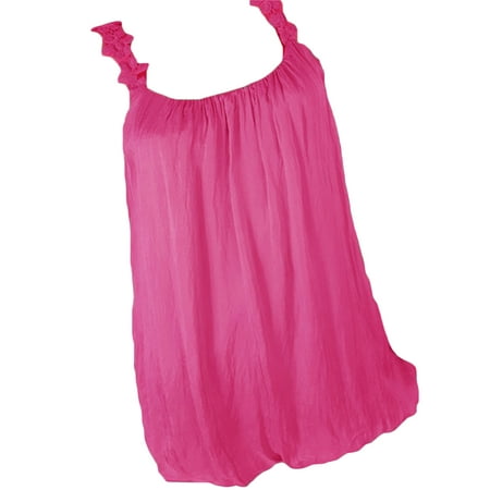 - Women Vintage Floral Spaghetti Strap Solid Loose Blouse Comfy Tank Tops