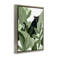 thumbnail image 4 of Stupell Industries Panther in Tropical Leaves Plants & Flowers Painting Brown Floater Framed Canvas Art Print Wall Art, 17 x 21, 4 of 10