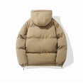 thumbnail image 4 of Winter Graphene Thermal Magnetic Cotton Clothing Men Couple Models Padded Hooded Jacket, Unisex Loose and Warm with Hood for Cold Weather,Khaki,XL, 4 of 8