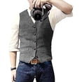thumbnail image 3 of Chalecos de negocios casuales para hombres, chaleco ligero, chaleco de traje ajustado, 3 of 5