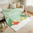 thumbnail image 7 of Taotanxi Flannel Easter Throw Blanket, 30x50 Yellow Rabbit Egg, Soft Cozy Fuzzy Plush Fleece Blanket for Couch Sofa Bed, Spring Holiday Decorative Throw, Lightweight Breathable Warm, 7 of 7