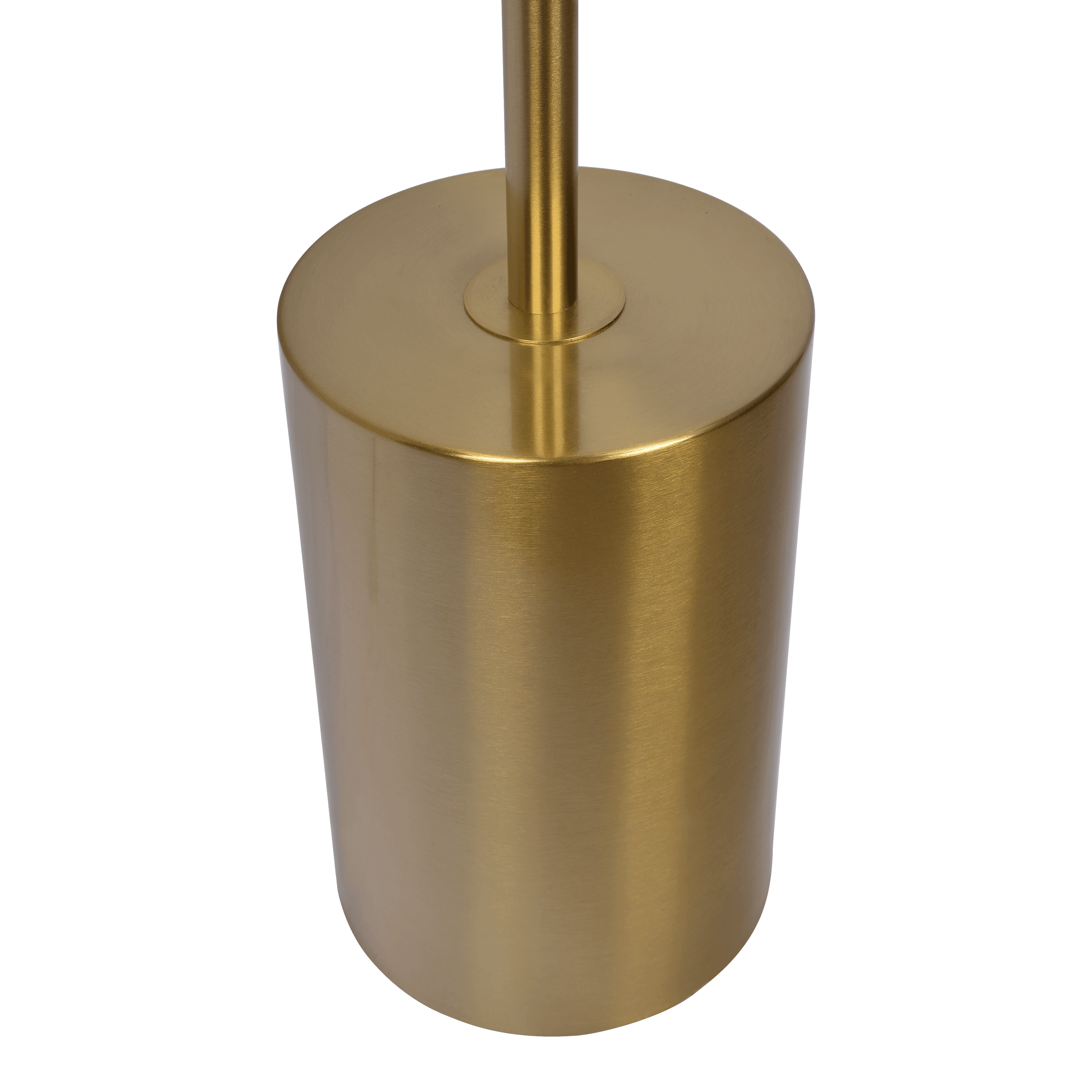 Noaman Harmony Brassed Gold Floor Lamp with Rotary Switch, Triple Spot Adjustable Lighting, 63in Height, Metal Block Base, Gold