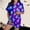 Purple3, variant on Kilaqueen Spooky Plus Size Pajamas for Women Set Casual Soft Comfy Fall Pajamas Halloween Pajamas Button Down Shirts with Bottoms 2 Piece Pjs Sets