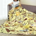 thumbnail image 5 of Pompompurin Fleece Blanket Super Soft Cozy Throw Blanket 80"X60", Lightweight Fuzzy Comfy Flannel Blanket Warm Plush Throw Blankets For Couch, Sofa, Bed, 5 of 8