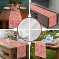 thumbnail image 6 of Orange Red Coral Coastal Table Runner 72 Inches Long,Ocean Nautical Seaside Beach Cotton Linen Table Runners Dresser Scarves,Decorative Tabletop Scarf Furniture Cover for Home Dinner Party 13"x72", 6 of 8