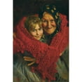 thumbnail image 2 of Gaetano Bellei 11x14 Black Ornate Wood Framed Double Matted Museum Art Print Titled: Grandmother and Child, 2 of 5