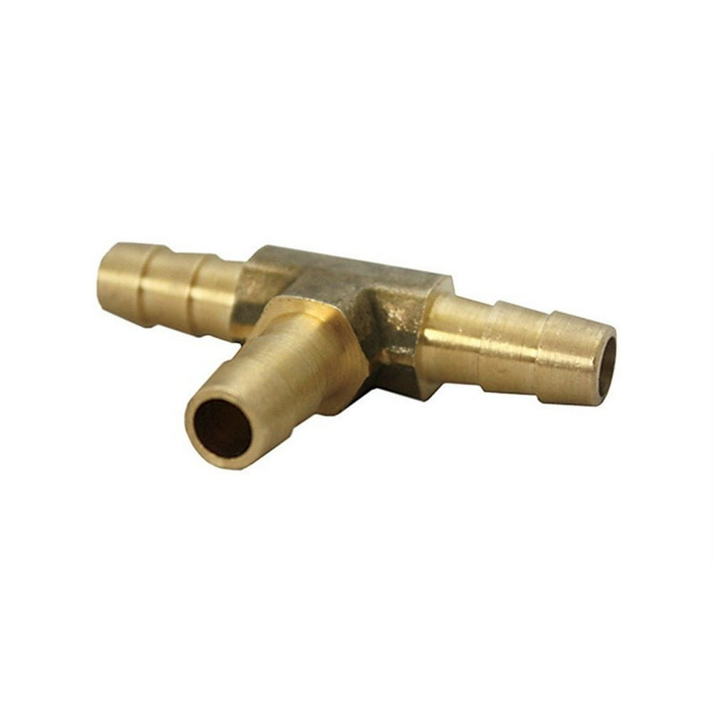 Jmf Hose Barb Tee 5/16 " X 5/16 " X 5/16 " Yellow Brass 150 Psi Lead