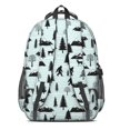 thumbnail image 3 of Bigfoot and Mountain Blue Pattern Backpack for School, Cute School Bag with Adjustable Shoulder Straps and Padded Back, 16.9"x12.6"x5.9", 3 of 5