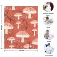 thumbnail image 4 of Colorful Mushroom Plant Red Pattern Blanket,Comfortable Soft Flannel Throw Blanket,All Season,Warm Lightweight Blankets for Sofa Bed Couch Living Room Chair,30"x40", 4 of 4