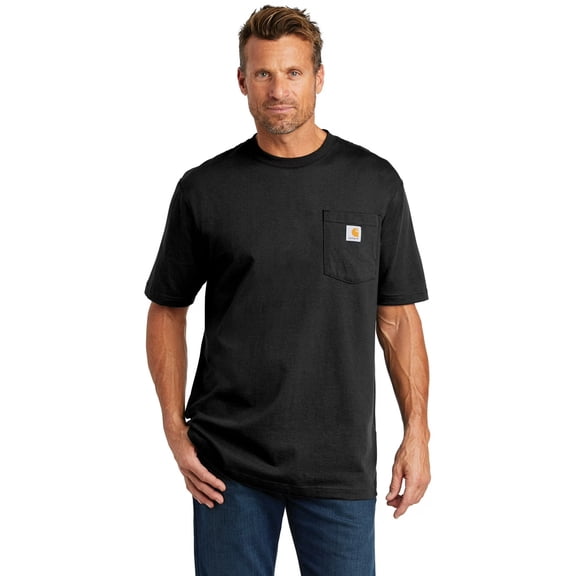Carhartt Men's Loose Fit Heavyweight Short-Sleeve Pocket T-Shirt Black Small